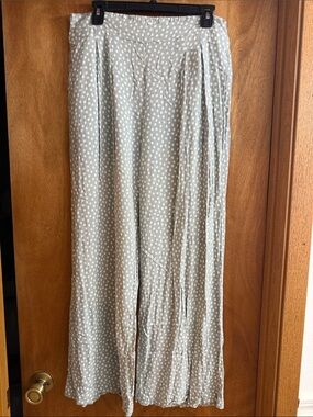 Thread & Supply Light Green Polka Dot Straight Leg Pants